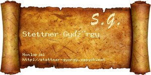 Stettner György névjegykártya
